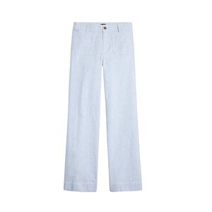 J. Crew Factory Striped High Rise Patch Pocket Wide Leg Pant